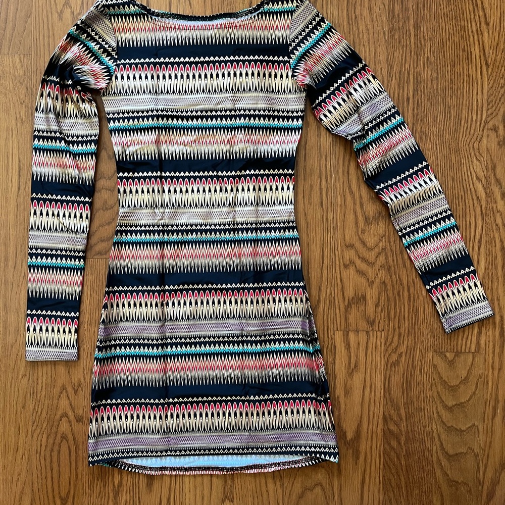 BlackMilk Nairobi Foil Long Sleeve Dress